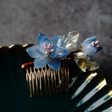 Chinese Flower Hair Combs Acrylic Hairpins Hair Clips for Women Girls