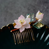 Chinese Flower Hair Combs Acrylic Hairpins Hair Clips for Women Girls