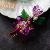 Chinese Flower Hair Combs Acrylic Hairpins Hair Clips for Women Girls