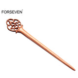 Retro Chinese Hair Sticks Wooden Flower Hairpins Hair Bun Maker