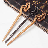 Chinese Style Sandalwood Hairpins for Women Girls Hanfu Dress
