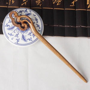 Chinese Style Sandalwood Hairpins for Women Girls Hanfu Dress