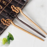 Chinese Style Sandalwood Hairpins for Women Girls Hanfu Dress