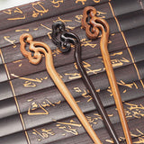 Chinese Style Sandalwood Hairpins for Women Girls Hanfu Dress