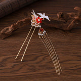 Chinese Tassel Hair Sticks Hairpin Pearl Hair Clip Flower Chopsticks