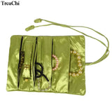 Chinese Embroidery Flower Bird Silk Jewelry Travel Pouches
