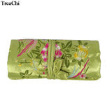 Chinese Embroidery Flower Bird Silk Jewelry Travel Pouches