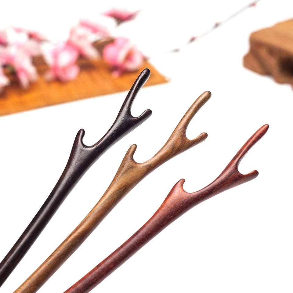 Vintage Chinese Hair Sticks Sandalwood Hairpin