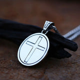 Christian Sacred Heart of Jesus Cross Pendant Necklace