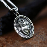 Christian Sacred Heart of Jesus Cross Pendant Necklace