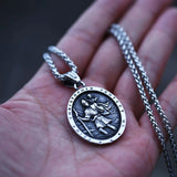 Christian Sacred Heart of Jesus Cross Pendant Necklace