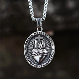 Christian Sacred Heart of Jesus Cross Pendant Necklace