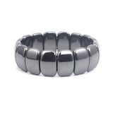 Retro Classic Men's Rainbow Bangle Bracelet Natural Stone Jewelry