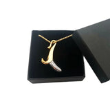 2 Tone Banana Pendant Necklace Stainless Steel 3D Fruit Jewelry