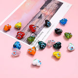 Retro Flower Love Peach Heart Glass Beads for DIY Jewelry