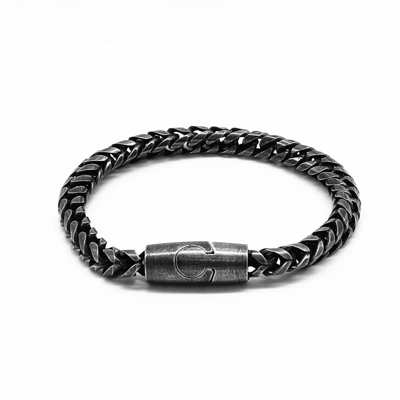 Men's Punk Chain Bracelet Stainless Steel Wristband