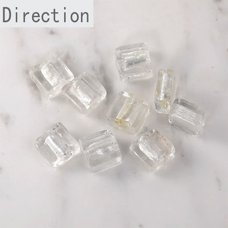 Retro Colored Glass Beads Straight Hole DIY Earrings Necklace Bracelet