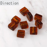 Retro Colored Glass Beads Straight Hole DIY Earrings Necklace Bracelet