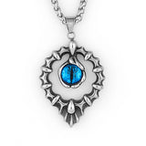 Retro Flame Gem Demon Eye Pendant Stainless Steel Gift Jewelry