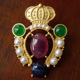 Vintage Gem Rhinestone Brooch