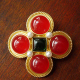 Vintage Gem Rhinestone Brooch