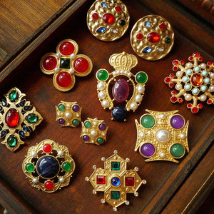 Vintage Gem Rhinestone Brooch
