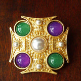 Vintage Gem Rhinestone Brooch
