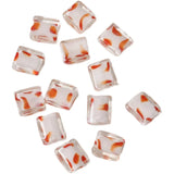 Retro Cow Polka Dot Square Glass Loose Beads DIY Necklace Material