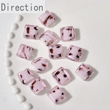 Retro Cow Polka Dot Square Glass Loose Beads DIY Necklace Material