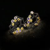 Geometric Zircon 925 Silver Earrings