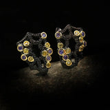 Geometric Zircon 925 Silver Earrings