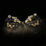 Geometric Zircon 925 Silver Earrings