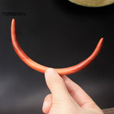 Hand Carved Wooden Moon Hair Forks for Women - Hair Styling Accessories