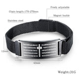 Retro Cross Stainless Steel Mesh Belt Men's Bracelet