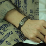 Retro Cross Stainless Steel Mesh Belt Men's Bracelet
