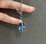 Retro Cross Colorful Pendant Women's Necklace