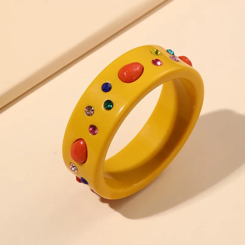 Colorful Acrylic Bangle Bracelet for Ladies