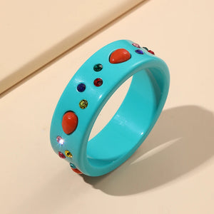 Colorful Acrylic Bangle Bracelet for Ladies