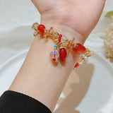Natural Stone Bracelets Women Jewelry Retro Crystal Ethnic Style