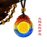Crystal Water Drop Pendant Sweater Chain Necklace for Women Men
