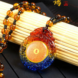 Crystal Water Drop Pendant Sweater Chain Necklace for Women Men