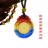 Crystal Water Drop Pendant Sweater Chain Necklace for Women Men