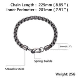 Cuban Link Chain Stainless Steel Bracelet Men Punk Jewelry GS0070