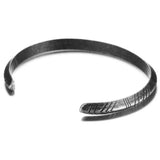 Men's Retro Cuff Bracelet Gray Stainless Steel Bangle