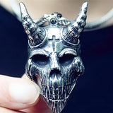 Domineering Demon Satan Skull Pendant Necklace Hipster Punk Sweater Chain