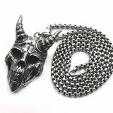 Domineering Demon Satan Skull Pendant Necklace Hipster Punk Sweater Chain