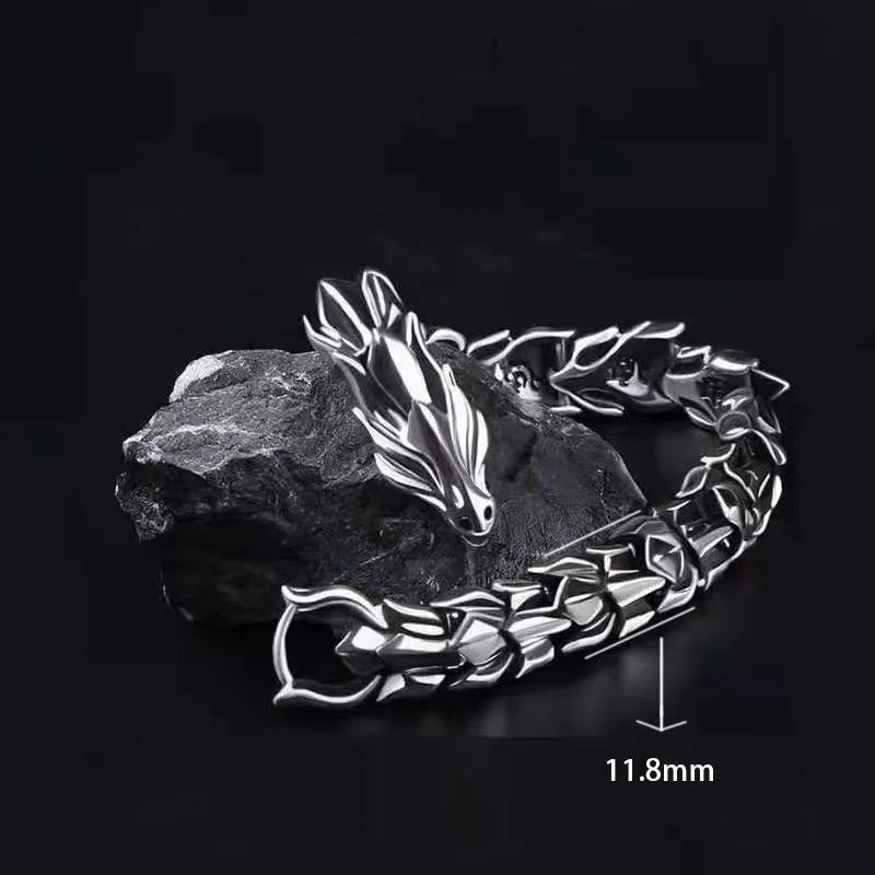 Retro Dragon Head Bracelet European American Punk Keel Bracelet