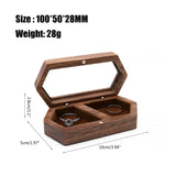 Retro Earring Stud Holder Ring Box Travel Case for Wedding