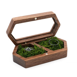 Retro Earring Stud Holder Ring Box Travel Case for Wedding