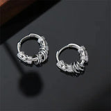 Geometric Hoops Silver Plated Earrings for Men